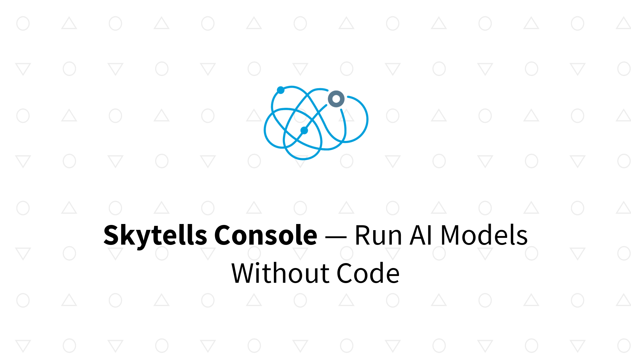 Skytells Console — interactive AI playground for running models without code