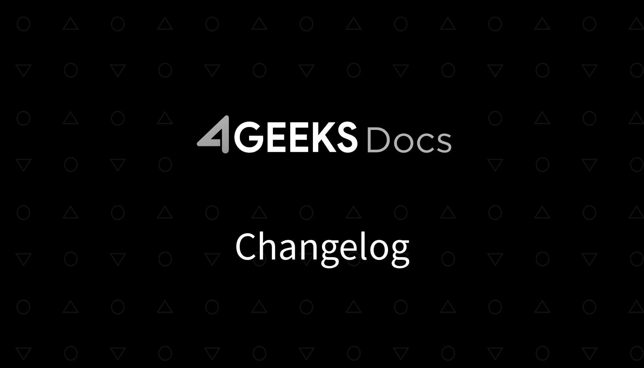 Changelog 4Geeks Help Docs