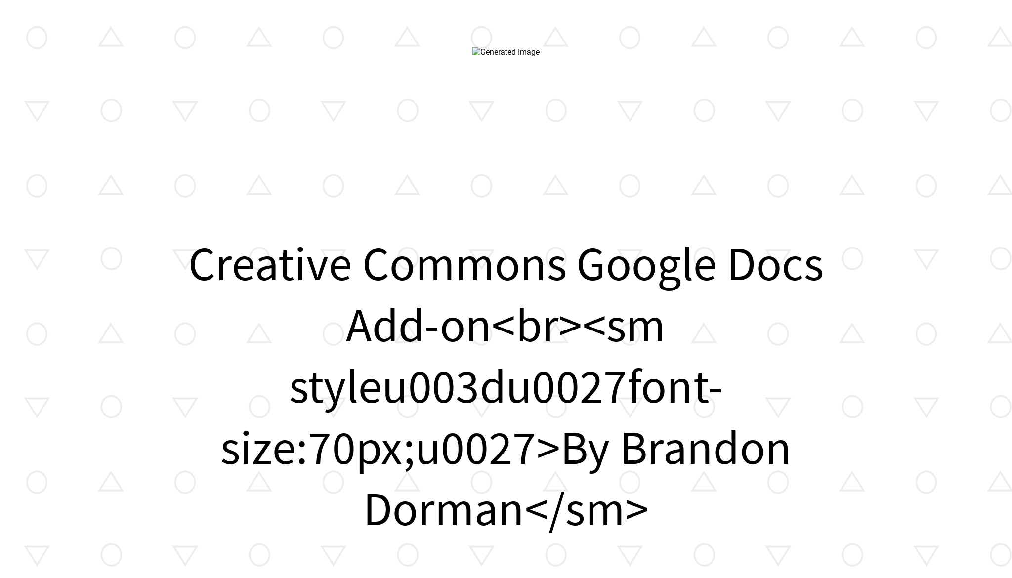 Creative Commons Google Docs Add-on u2014 Creative Commons Open Source