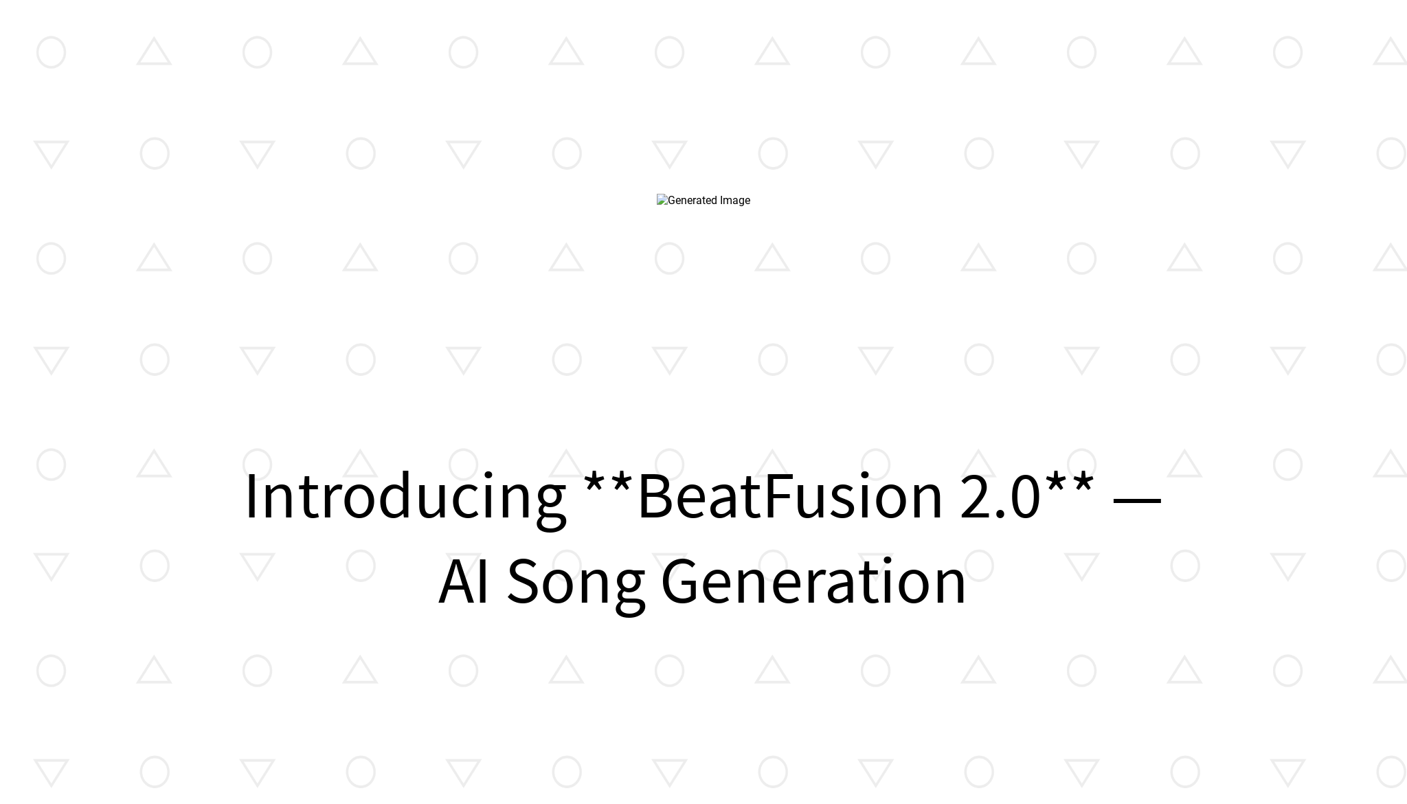 BeatFusion 2.0 — AI-powered song generation by Skytells