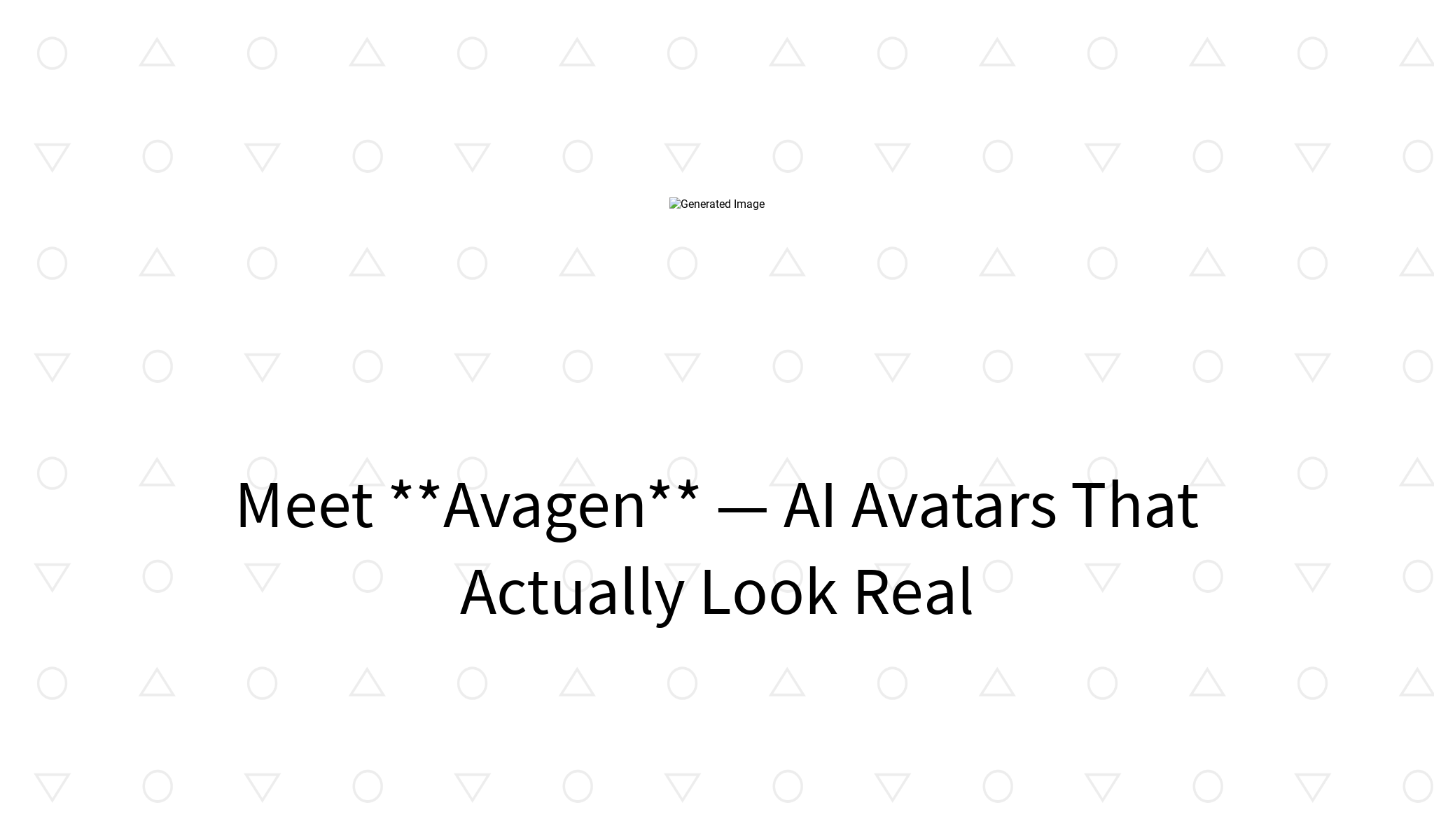 Avagen — AI avatar generation platform by Skytells
